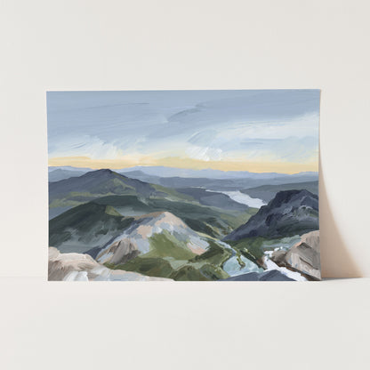 ’Peaks and Valleys II’ Art Print - Paper / 5x7 in / No Frame - Utah Landscape Wall - abstract - Artwork - mount