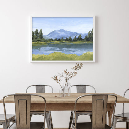 ’Picture Lake’ Art Print - Washington Cascades Wall - ’mount shuksan’ - ’picture lake’ - Artwork - cascade
