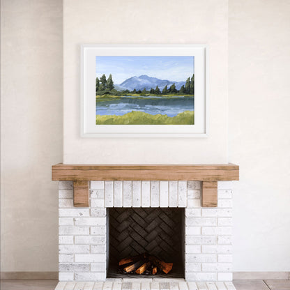 ’Picture Lake’ Art Print - Washington Cascades Wall - ’mount shuksan’ - ’picture lake’ - Artwork - cascade