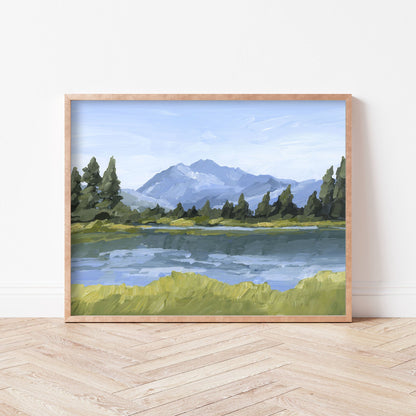 ’Picture Lake’ Art Print - Washington Cascades Wall - ’mount shuksan’ - ’picture lake’ - Artwork - cascade