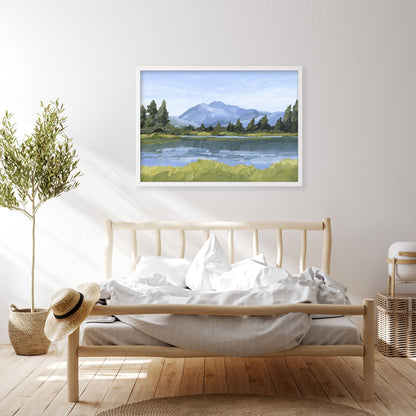 ’Picture Lake’ Art Print - Washington Cascades Wall - ’mount shuksan’ - ’picture lake’ - Artwork - cascade