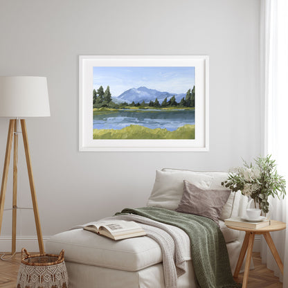 ’Picture Lake’ Art Print - Washington Cascades Wall - ’mount shuksan’ - ’picture lake’ - Artwork - cascade