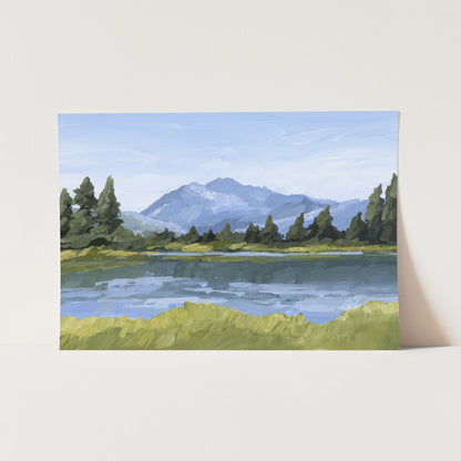 ’Picture Lake’ Art Print - Paper / 5x7 in / No Frame - Washington Cascades Wall - ’mount shuksan’ - ’picture lake’