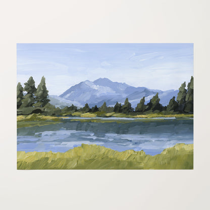 ’Picture Lake’ Art Print - Rolled Canvas / 8x10 in / No Frame - Washington Cascades Wall - ’mount shuksan’ - ’picture