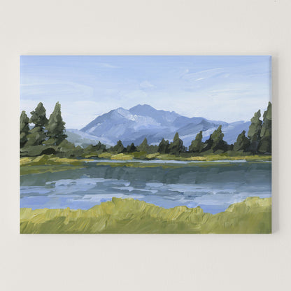 ’Picture Lake’ Art Print - Stretched Canvas / 8x10 in / No Frame - Washington Cascades Wall - ’mount shuksan’