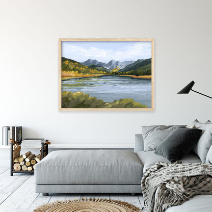 ’Piney River Ranch’ Art Print - Colorado Mountain Wall - abstract - Artwork - Autumn