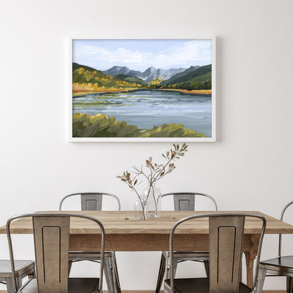 ’Piney River Ranch’ Art Print - Colorado Mountain Wall - abstract - Artwork - Autumn