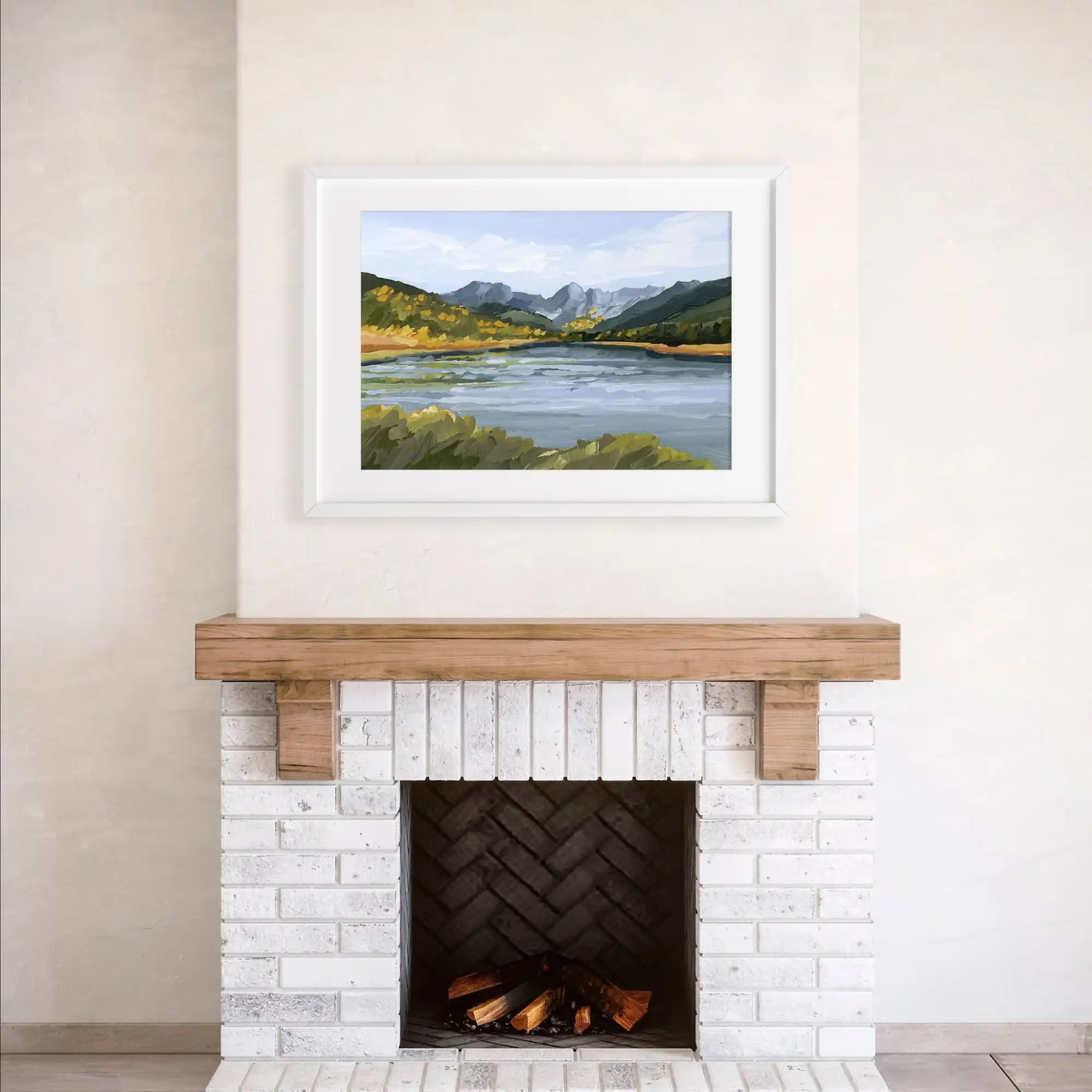’Piney River Ranch’ Art Print - Colorado Mountain Wall - abstract - Artwork - Autumn
