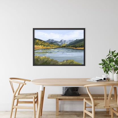 ’Piney River Ranch’ Art Print - Colorado Mountain Wall - abstract - Artwork - Autumn