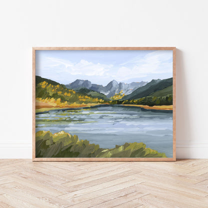 ’Piney River Ranch’ Art Print - Colorado Mountain Wall - abstract - Artwork - Autumn