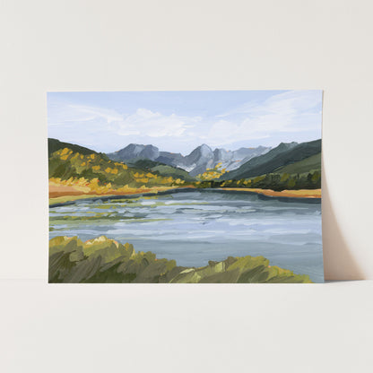 ’Piney River Ranch’ Art Print - Paper / 5x7 in / No Frame - Colorado Mountain Wall - abstract - Artwork - Autumn