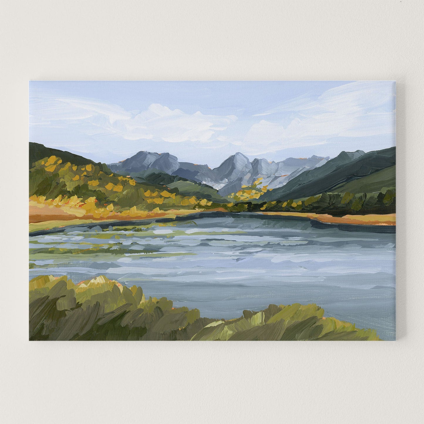 ’Piney River Ranch’ Art Print - Stretched Canvas / 8x10 in / No Frame - Colorado Mountain Wall - abstract - Artwork