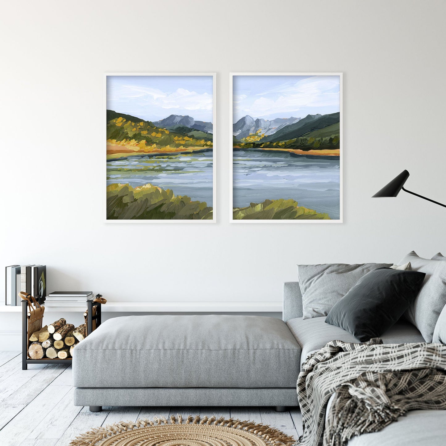 ’Piney River Ranch’ Diptych Art Print || Set of 2 - abstract - Artwork - Colorado