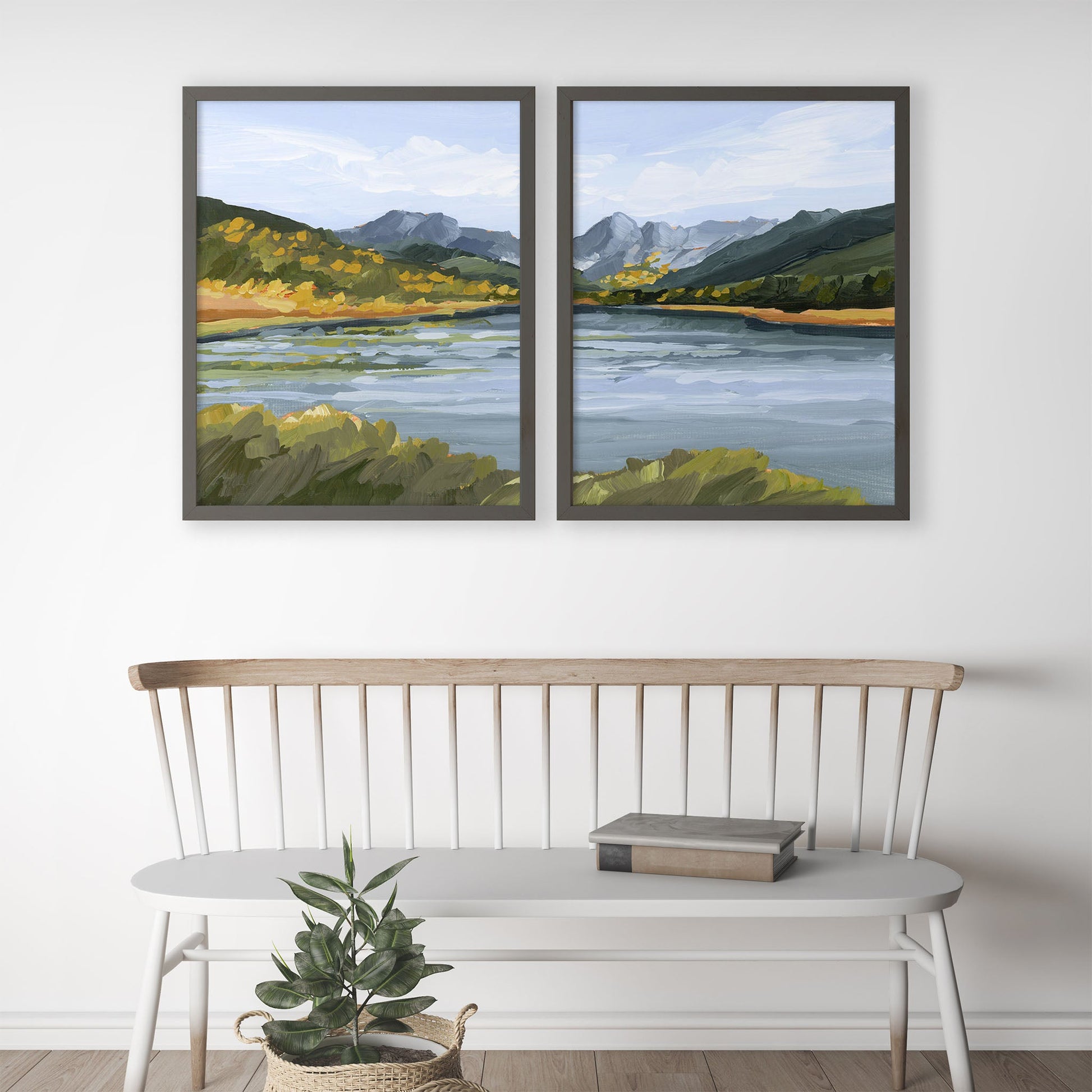 ’Piney River Ranch’ Diptych Art Print || Set of 2 - abstract - Artwork - Colorado