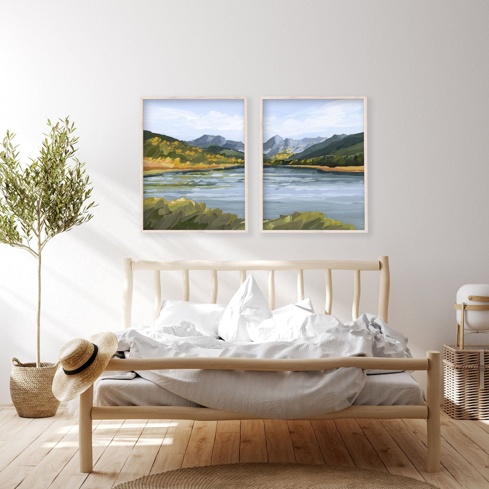 ’Piney River Ranch’ Diptych Art Print || Set of 2 - abstract - Artwork - Colorado