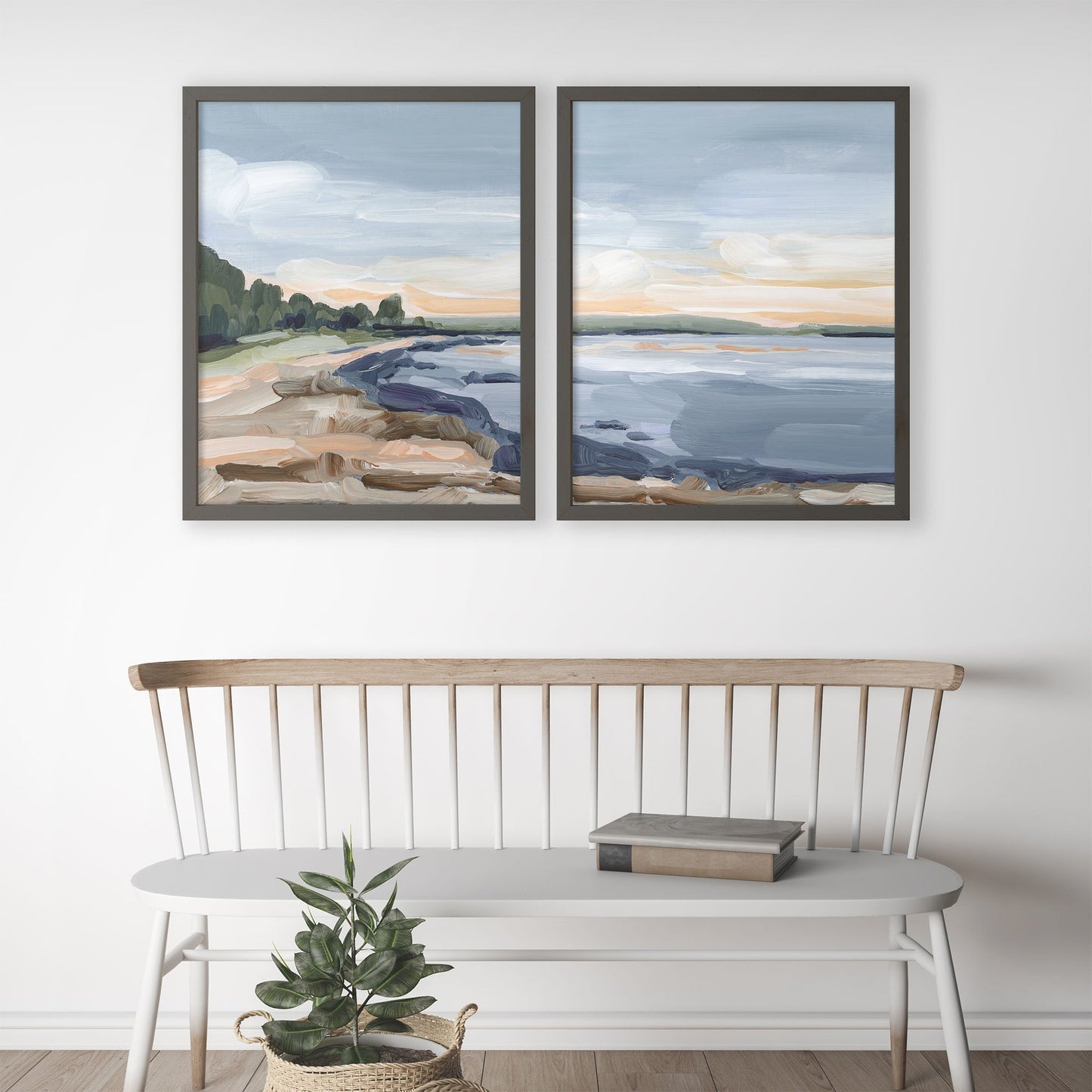 ’Pretty Marsh’ Diptych Art Print || Set of 2 - abstract - Acadia National Park - Artwork - Bar Harbor