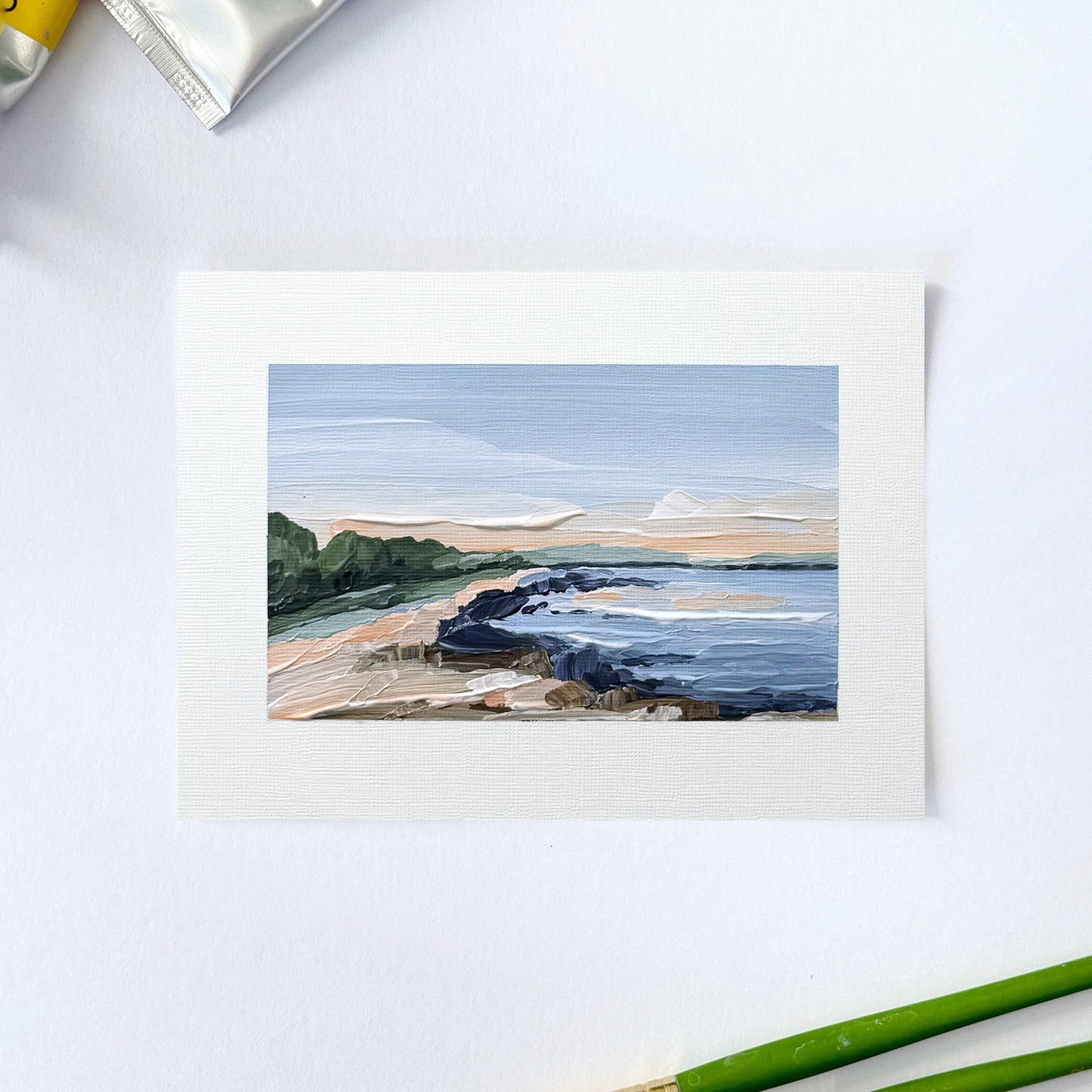 ’Pretty Marsh II’ Original Painting || 5x7 - Acadia National Park - Marsh’ - abstract - Acrylic - Artwork - Atlantic