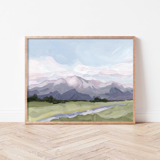 ’Purple Peak’ Art Print - Pikes Peak Landscape - abstract - Artwork - Colorado - Springs