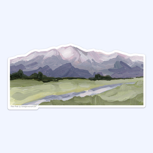 ’Purple Peak’ Vinyl Sticker - Colorado Decal - Springs - Gifts - Landscape