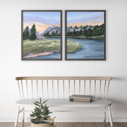 ’Resting Place’ Diptych Art Print || Set of 2 - abstract - Artwork - Colorado