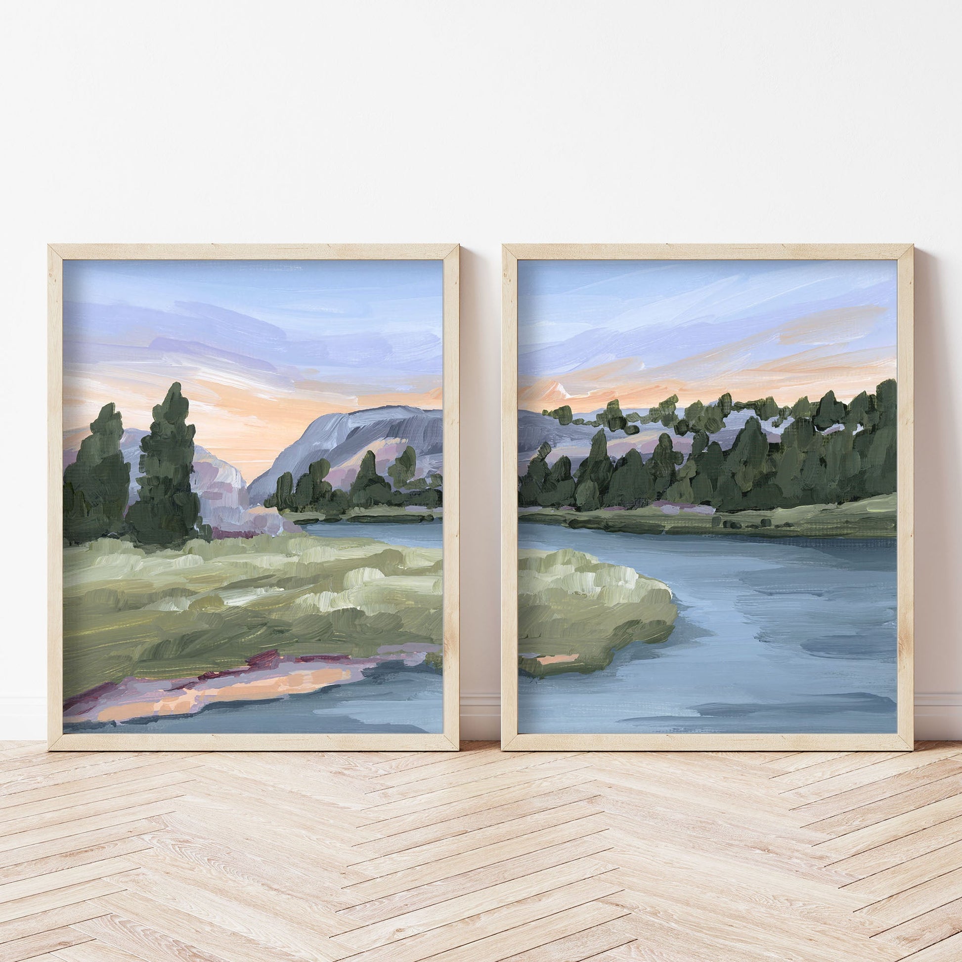 ’Resting Place’ Diptych Art Print || Set of 2 - abstract - Artwork - Colorado