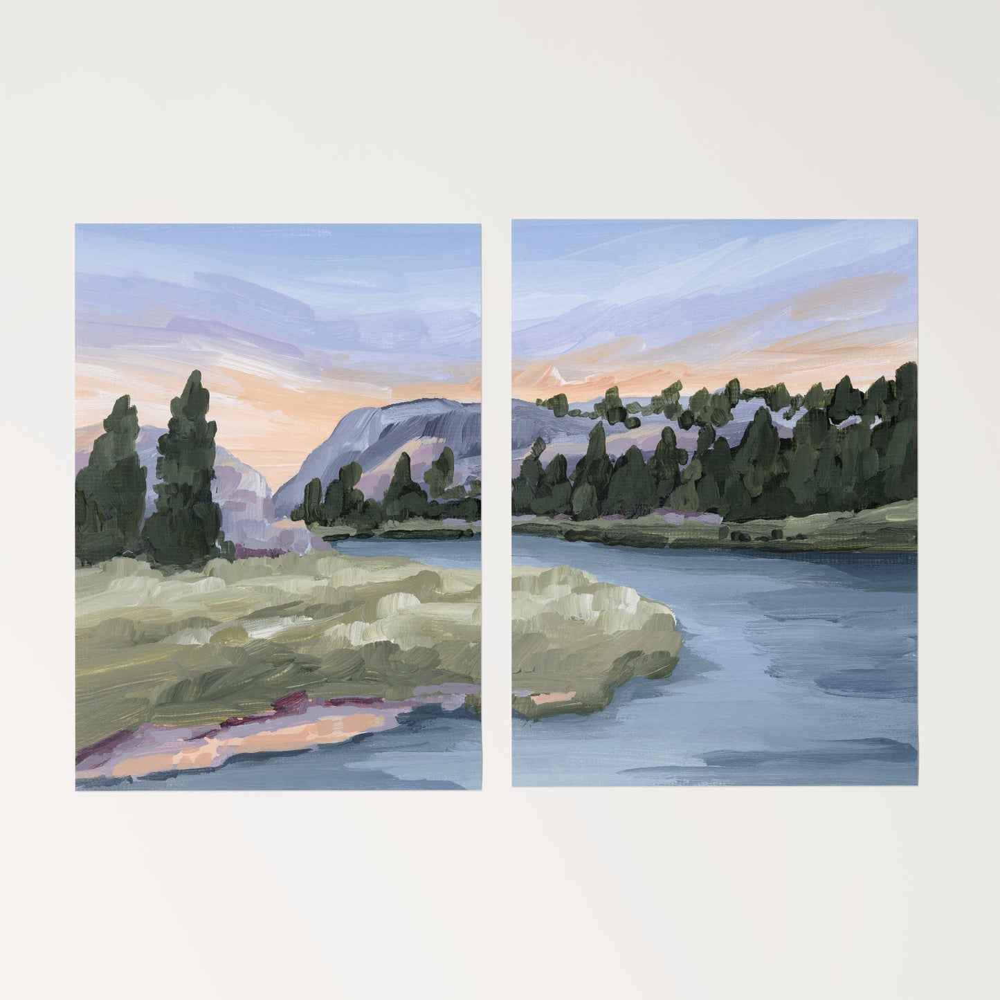 ’Resting Place’ Diptych Art Print || Set of 2 - Rolled Canvas / 8x10 in / No Frame - abstract - Artwork - Colorado