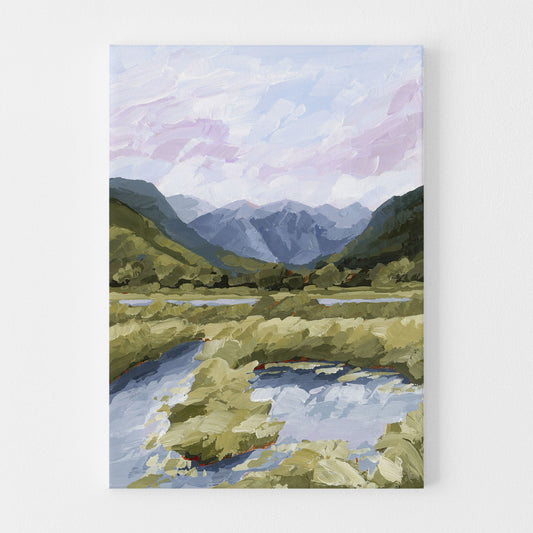 ’River Trail’ 30x40 Unframed Stretched Canvas Art Print || Final Sale - Telluride Colorado Mountain Landscape - Lake