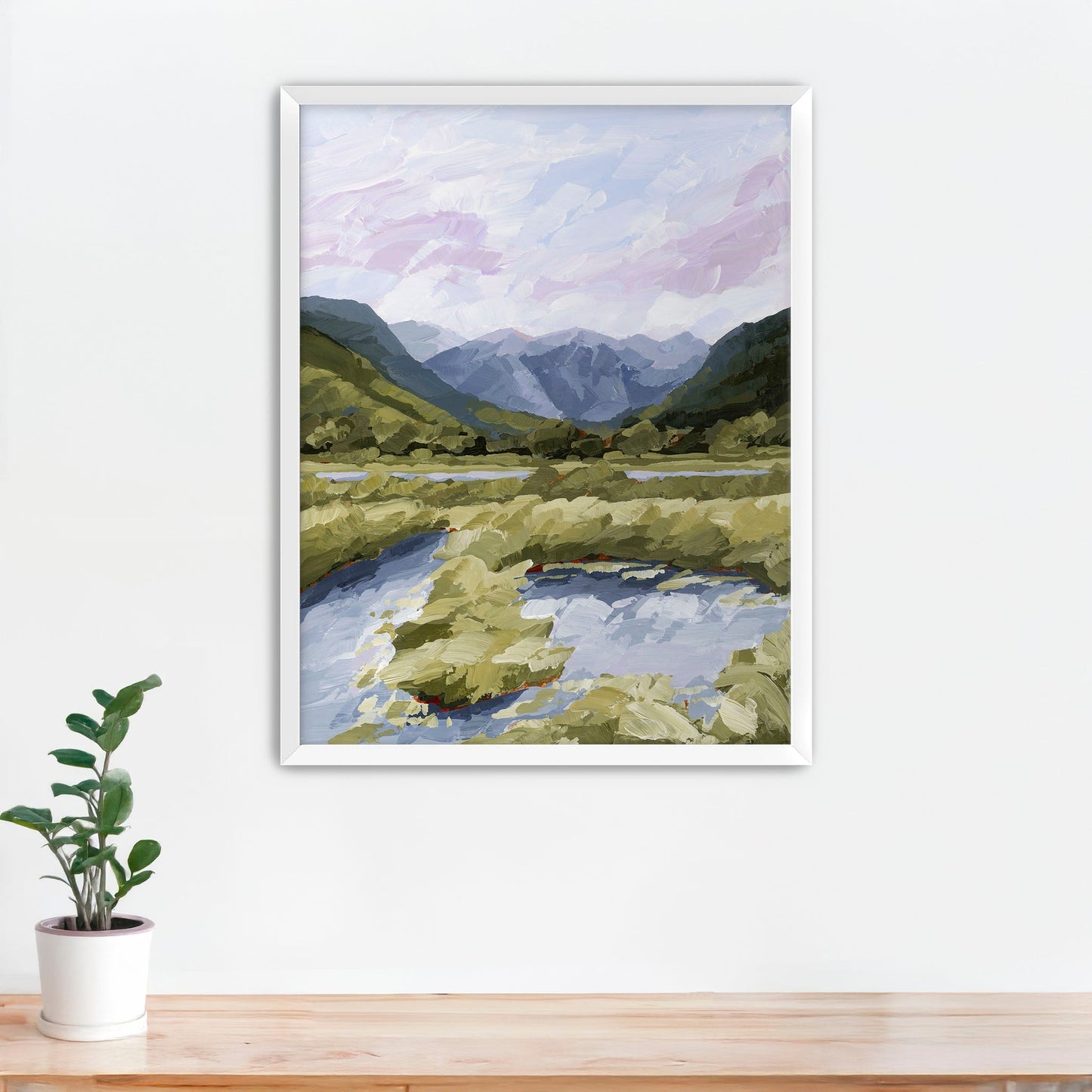 ’River Trail’ Art Print - Paper / 5x7 in / White Frame - Telluride Colorado Wall - abstract - Artwork - Landscape