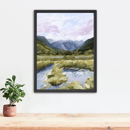 ’River Trail’ Art Print - Stretched Canvas / 8x10 in / Black Frame - Telluride Colorado Wall - abstract - Artwork