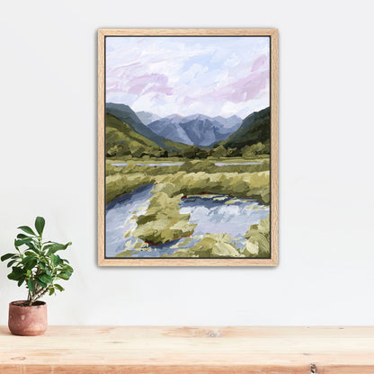 ’River Trail’ Art Print - Stretched Canvas / 8x10 in / Oak Frame - Telluride Colorado Wall - abstract - Artwork