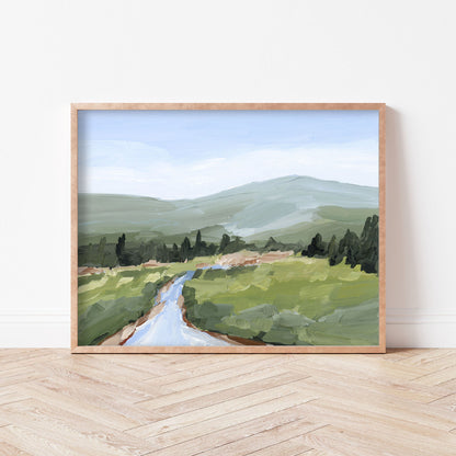 ’River Walk’ Art Print - Colorado Landscape Wall - Lake - Mountain