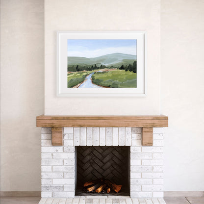 ’River Walk’ Art Print - Colorado Landscape Wall - Lake - Mountain