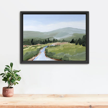’River Walk’ Art Print - Stretched Canvas / 8x10 in / Black Frame - Colorado Landscape Wall - Lake - Mountain