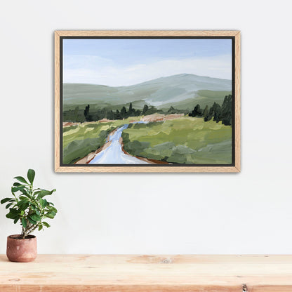 ’River Walk’ Art Print - Stretched Canvas / 8x10 in / Oak Frame - Colorado Landscape Wall - Lake - Mountain