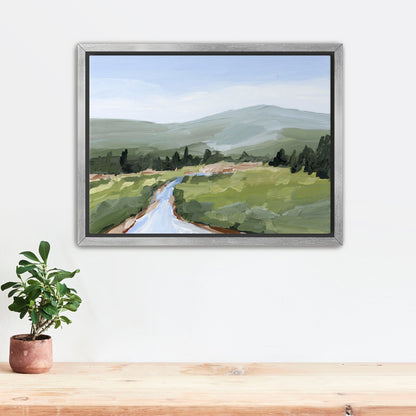 ’River Walk’ Art Print - Stretched Canvas / 8x10 in / Silver Frame - Colorado Landscape Wall - Lake - Mountain