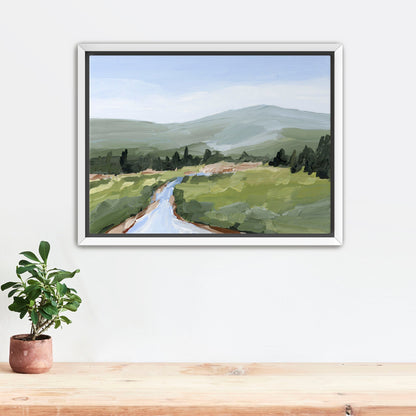 ’River Walk’ Art Print - Stretched Canvas / 8x10 in / White Frame - Colorado Landscape Wall - Lake - Mountain