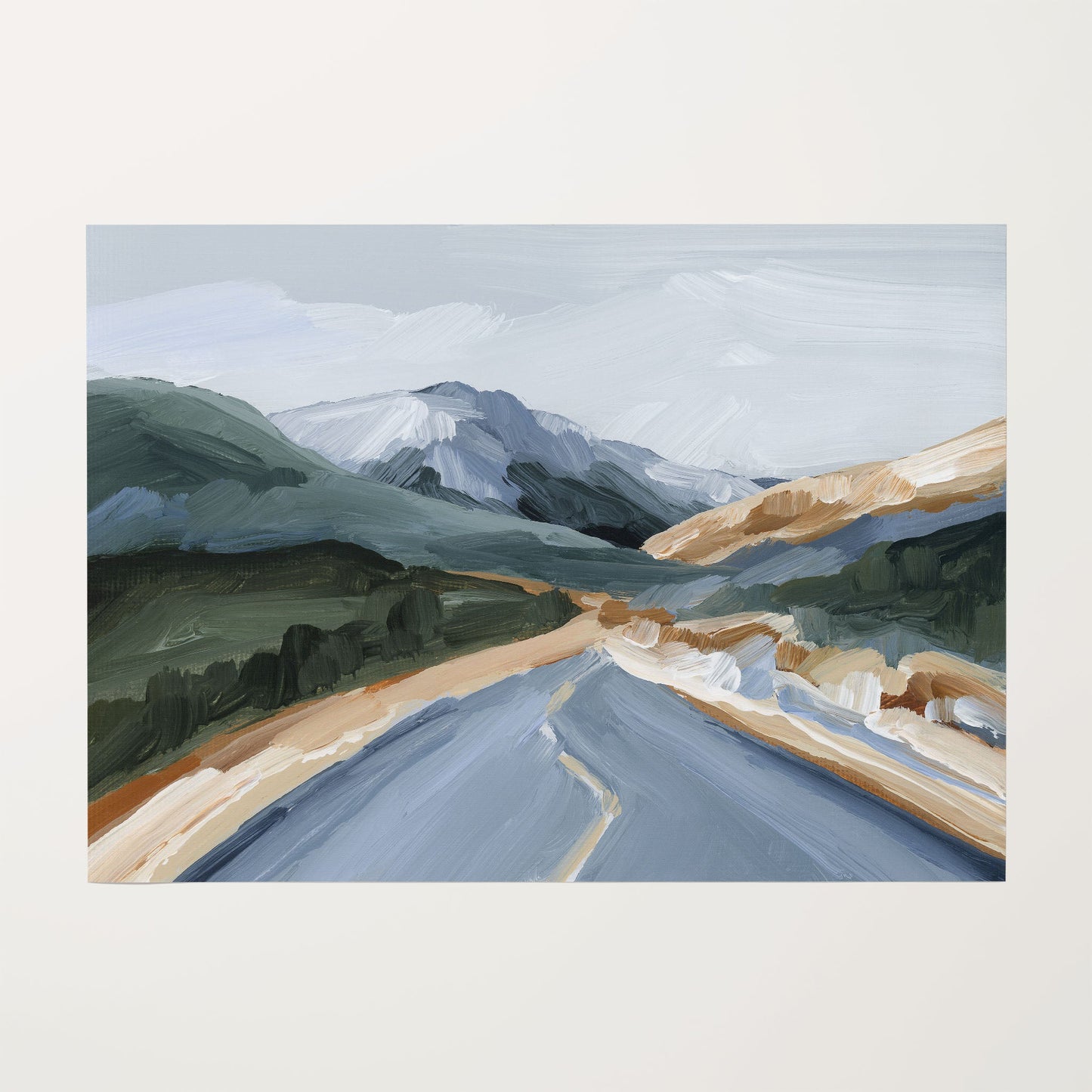 ’Road Home’ Art Print - Rolled Canvas / 8x10 in / No Frame - Colorado Landscape - abstract - Artwork - Autumn