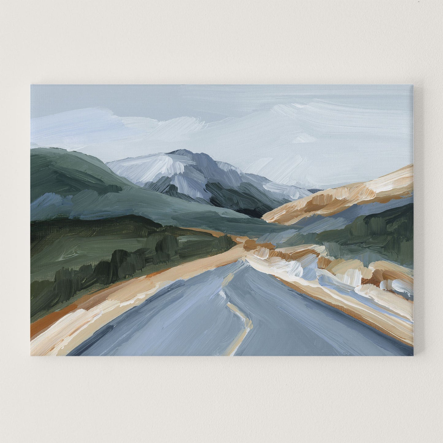 ’Road Home’ Art Print - Stretched Canvas / 8x10 in / No Frame - Colorado Landscape - abstract - Artwork - Autumn