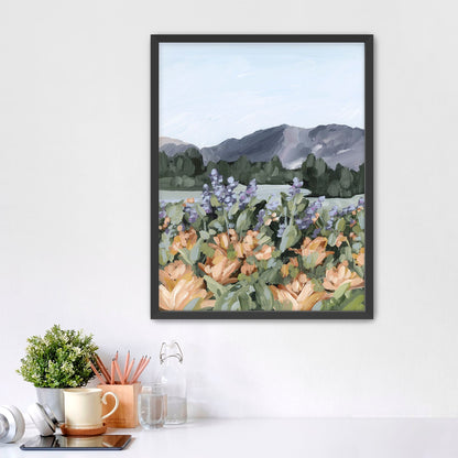 ’Rocky Mountain Summer’ Art Print - Paper / 5x7 in / Black Frame - Utah Wall - abstract - Artwork - Flower - Flowers