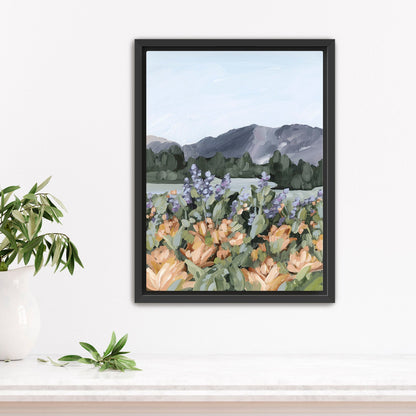 ’Rocky Mountain Summer’ Art Print - Stretched Canvas / 8x10 in / Black Frame - Utah Wall - abstract - Artwork