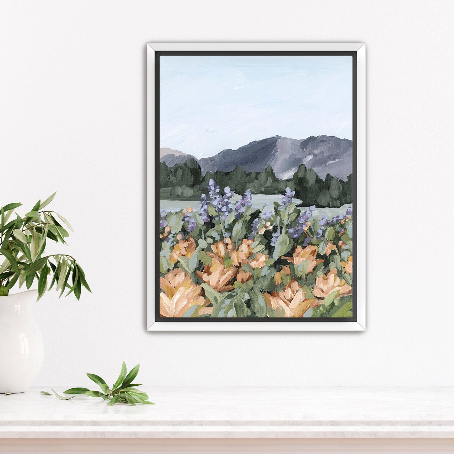 ’Rocky Mountain Summer’ Art Print - Stretched Canvas / 8x10 in / White Frame - Utah Wall - abstract - Artwork