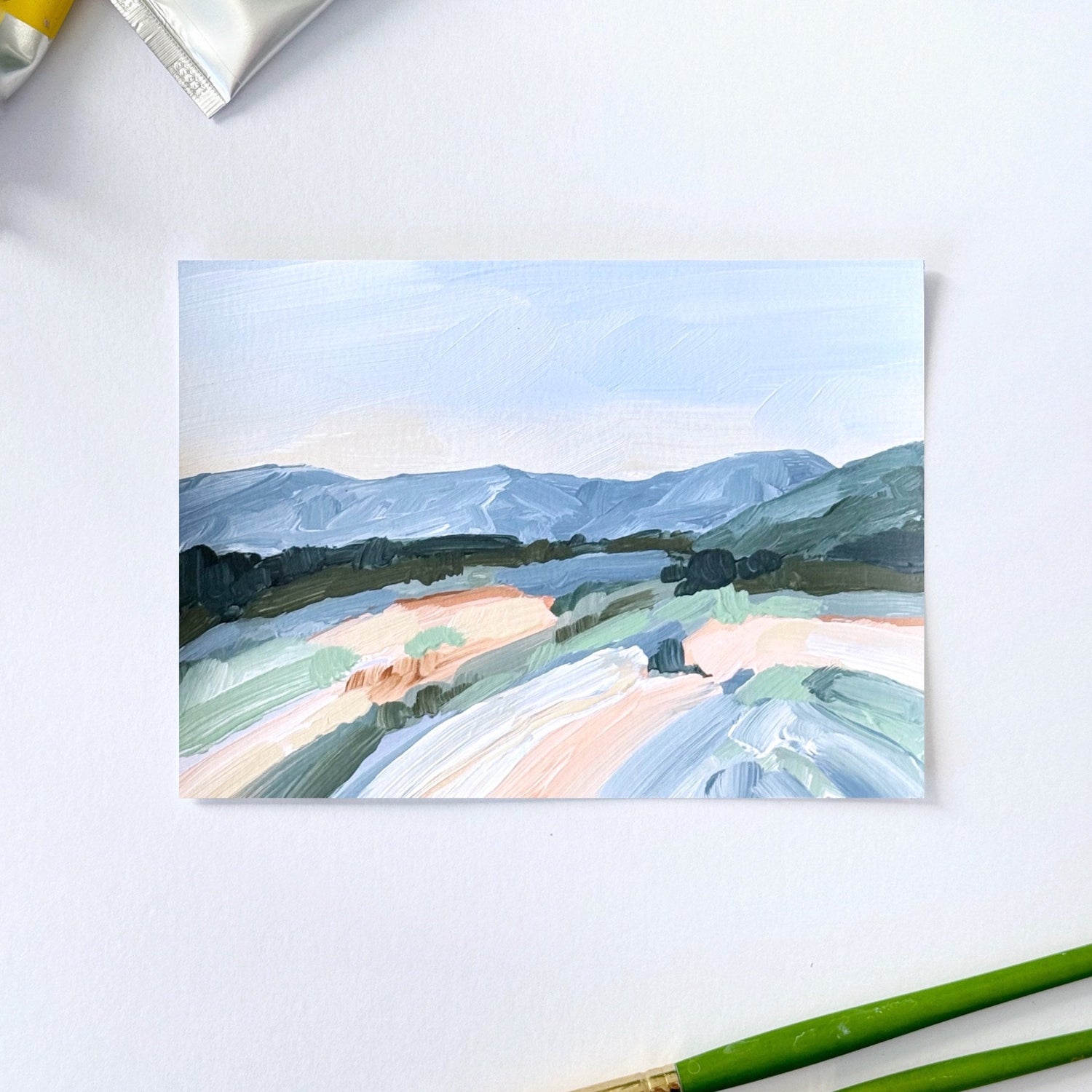 ’Run to the Mountains’ Original Painting || 5x7