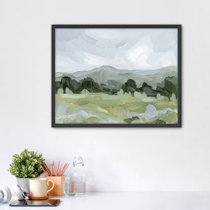 ’Sage Valley’ Art Print - Paper / 5x7 in / Black Frame - Colorado Landscape Wall - abstract - Artwork