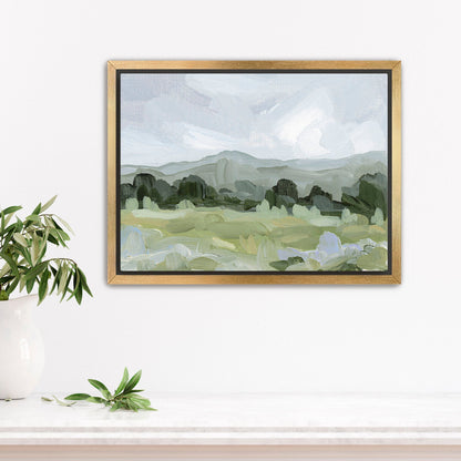 ’Sage Valley’ Art Print - Stretched Canvas / 8x10 in / Gold Frame - Colorado Landscape Wall - abstract - Artwork