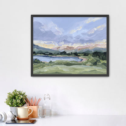 ’San Juan’ Art Print - Paper / 5x7 in / Black Frame - Silverton Colorado Mountain - abstract - Artwork - glacier lake