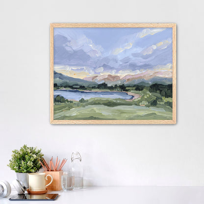 ’San Juan’ Art Print - Paper / 5x7 in / Oak Frame - Silverton Colorado Mountain - abstract - Artwork - glacier lake