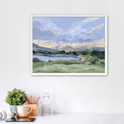 ’San Juan’ Art Print - Paper / 5x7 in / White Frame - Silverton Colorado Mountain - abstract - Artwork - glacier lake