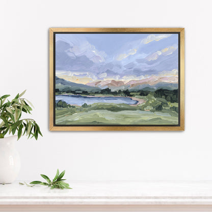 ’San Juan’ Art Print - Stretched Canvas / 8x10 in / Gold Frame - Silverton Colorado Mountain - abstract - Artwork