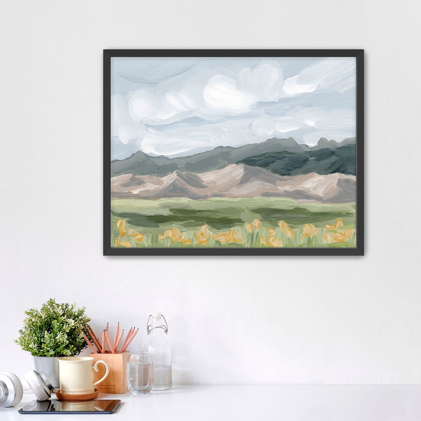 ’Sand Dunes in Summer’ Art Print - Paper / 5x7 / Black Frame - Great Sand National Park - abstract - Artwork - Colorado