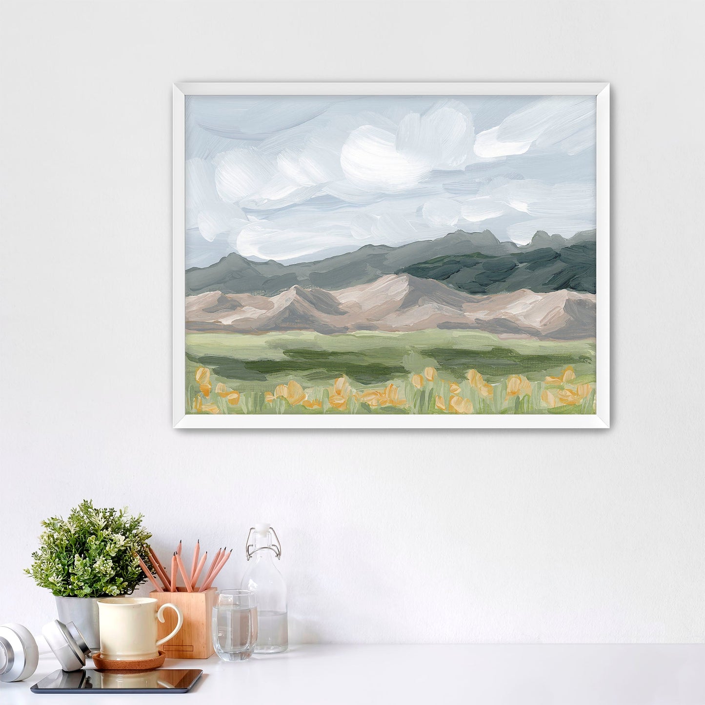 ’Sand Dunes in Summer’ Art Print - Paper / 5x7 / White Frame - Great Sand National Park - abstract - Artwork - Colorado